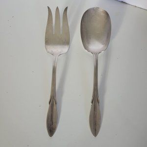 Vintage Wm Rogers El California Serving Fork & Spoon Set